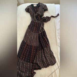 ACE & JIG Ellis Tiered Cotton-Jacquard Black Dress in MARDI GRAS/CALICO